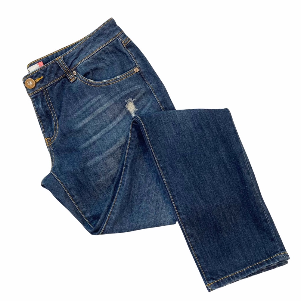 CABI DISTRESSED SKINNY BOYFRIEND 5-POCKET JEANS STYLE 3045 SIZE 6